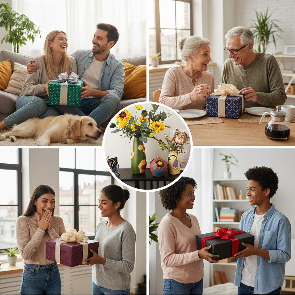 Space-Saving 3pcs Ceramic Flower Vase – tabletop floral display and modern home decor, Vintage Ceramic Vase Minimalist Texture Stone Patterned White Flower Vase Decorative Vase, designed for American homes and practical gifting