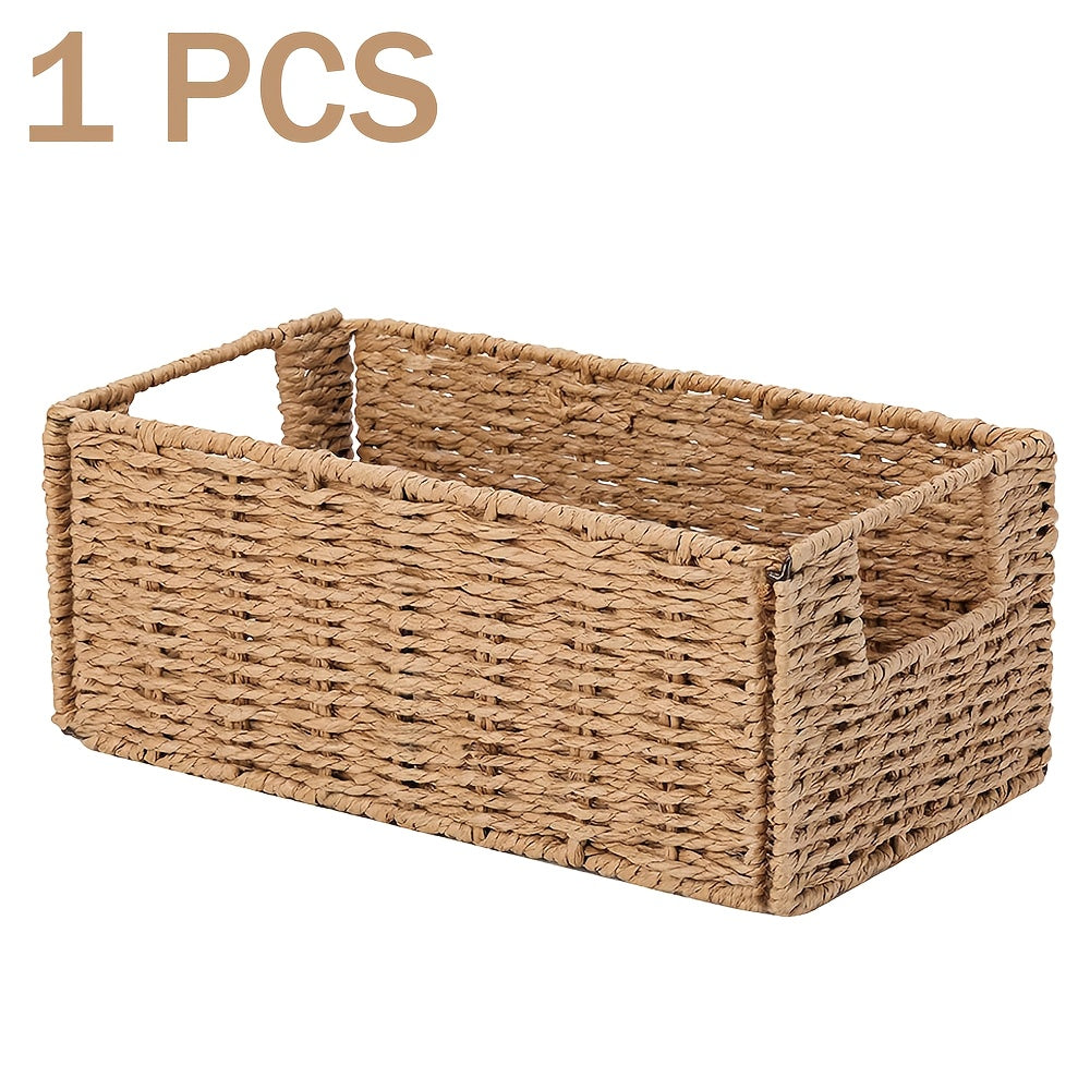 Premium 1/2/4 Pack Adjustable Home Storage Rack – durable multi-purpose storage, 1 2 4 Pack Boho Style Paper Rope Storage Baskets - Open-Top Woven Organizer, designed for American homes, daily convenience and practical gifting