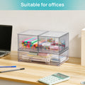 3/5/Pack Stackable Storage Drawers, Clear Plastic Organizer Bins for Makeup, Cosmetics, Beauty Supplies, Ideal for Vanity, Bathroom, Cabinet, Pantry Organization, Storage Drawer Units