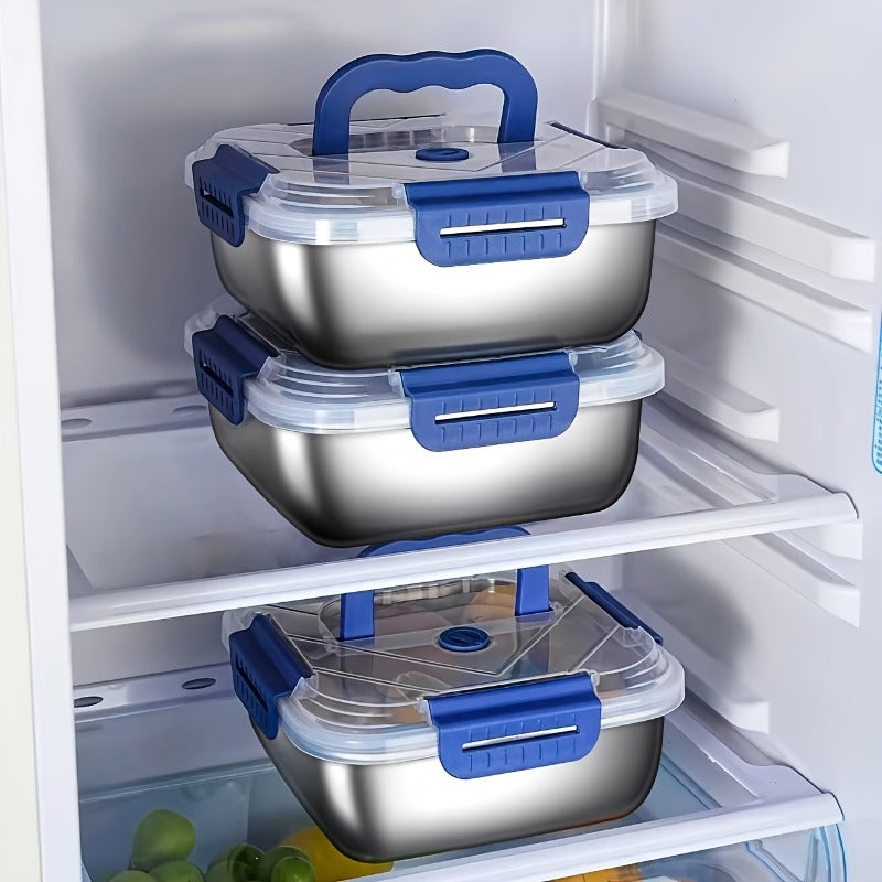 Space-Saving 87 Oz Airtight Food Storage Containers – leak-resistant reusable meal prep, 1 or 2 Stainless Steel Food Storage Containers with Lids - 60 87 Oz, designed for American homes, daily convenience and practical gifting