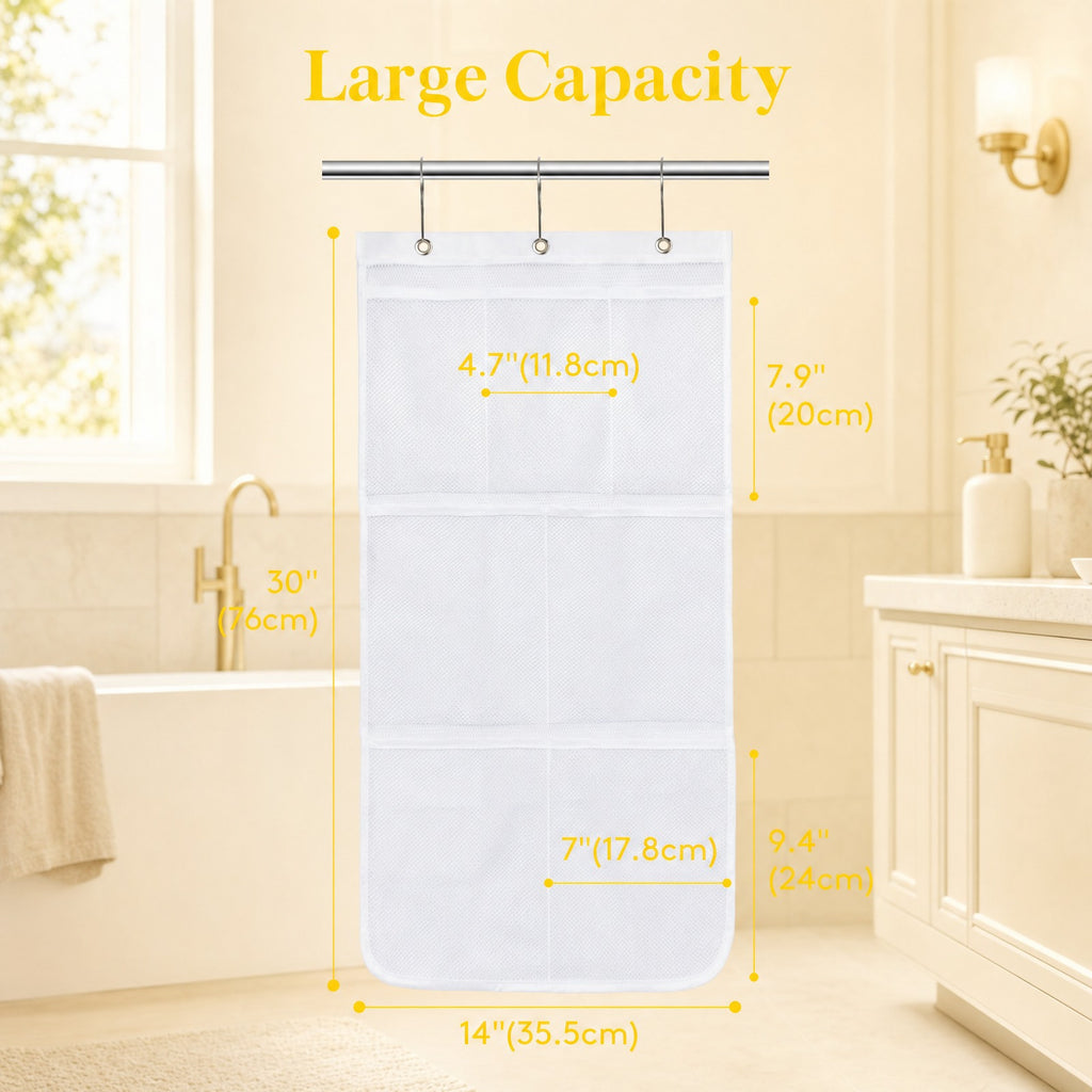 Easy-Access 1/2/3/4 Pack Home Storage Organizer – space-saving everyday organization, 7 Pocket Hanging Mesh Shower Caddy Quick-Dry Portable Bathroom Organizer for Soap Shampoo Cruise, designed for American homes, daily convenience and practical gifti