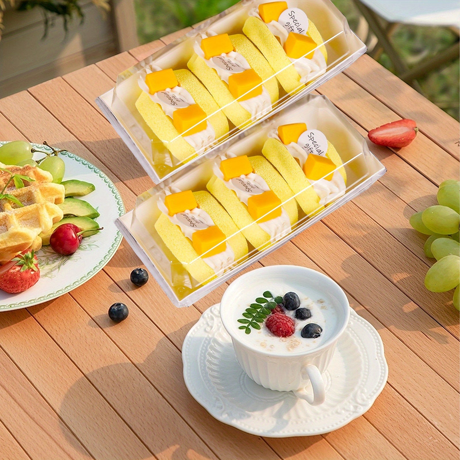 50/100pcs, White Transparent Cooked Food Box, Bread Box with A Window, Equipped with Twine, for Cakes, Pies, Cookies And Other Pastries, for Birthday Parties, Friends Gatherings, Christmas, Halloween, Easter, Thanksgiving