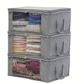 Space-Saving 3pcs Stackable Home Storage Bins – portable space-saving storage, 3pcs Set of Clothing Storage Bags Foldable Blanket Storage Bags Storage Containers for Organizing, designed for American homes, daily convenience and practical gifting