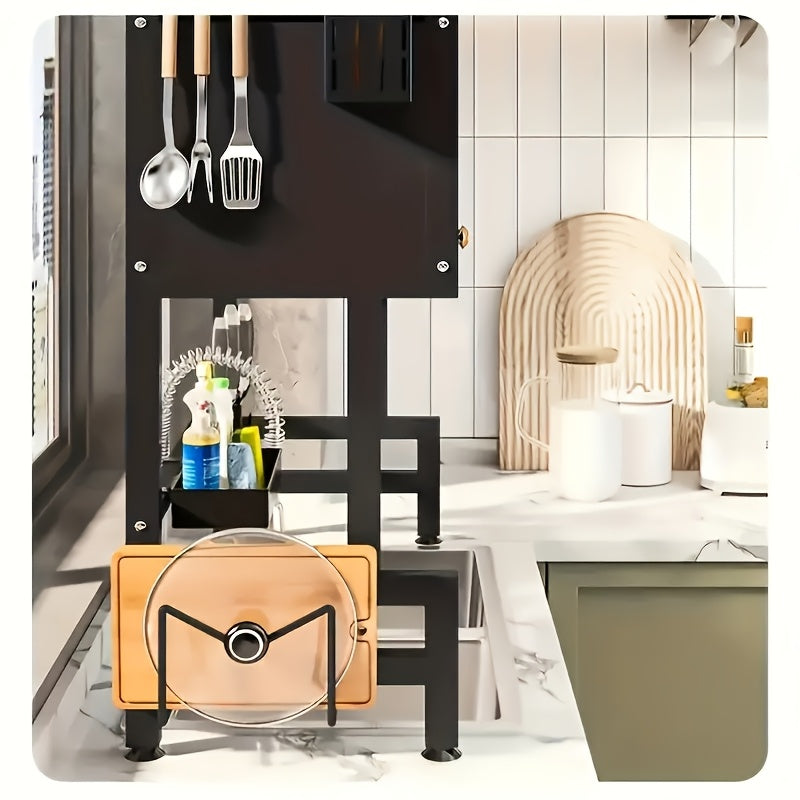 Easy-Access Adjustable Home Storage Rack – durable multi-purpose storage, Multi-Tier Drainage Rack Kitchen Sink Countertop Dustproof Storage Storage Bowl Drying Rack Household Chopsticks, designed for American homes, daily convenience and practical g