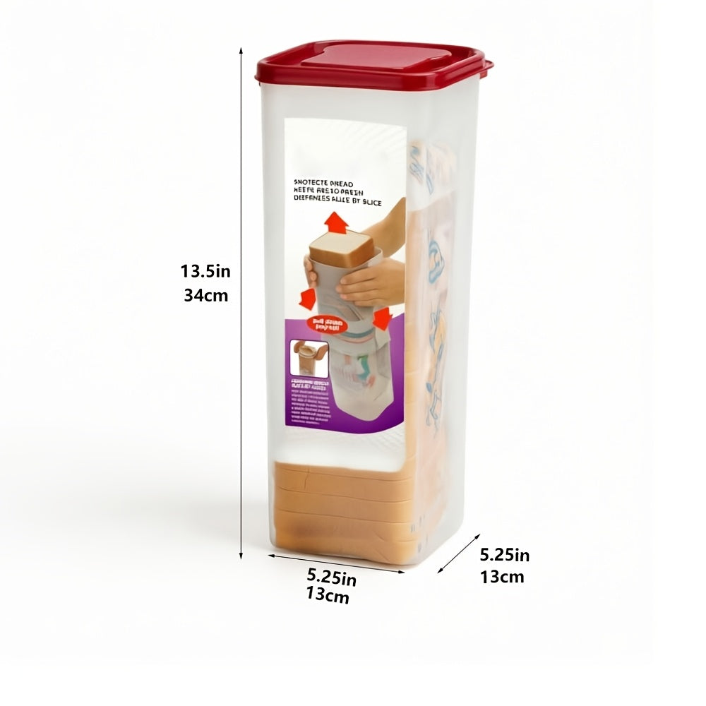 Premium Countertop Bread Storage Box – fresh-bread countertop organization, Plastic Bread Box with Top Lid - Freezer-Safe Rectangular Bread Storage Container with Reliable, designed for American homes, daily convenience and practical gifting