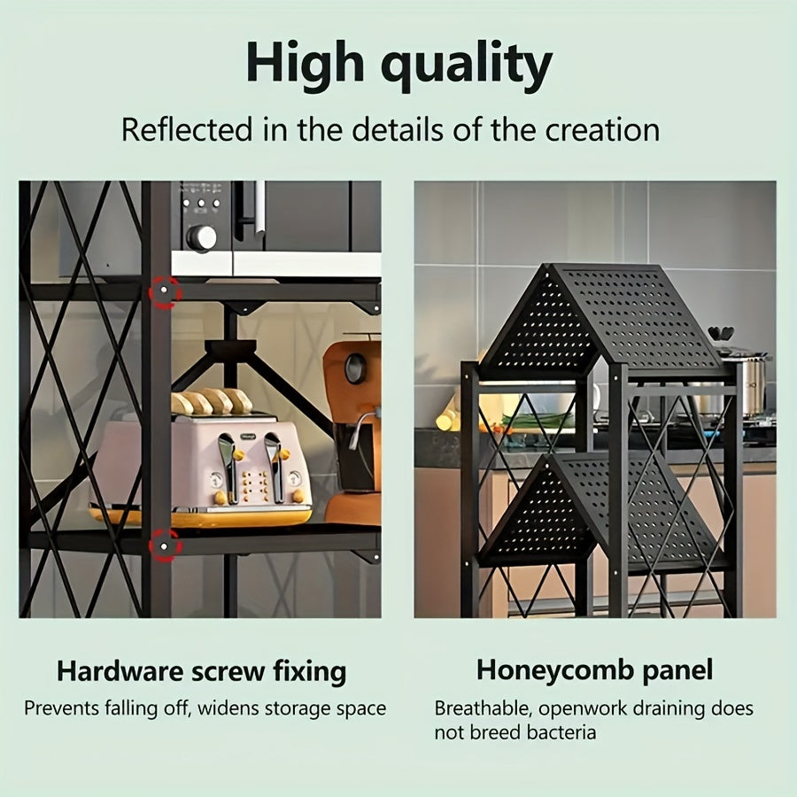 Premium Adjustable Home Storage Rack – durable multi-purpose storage, 3 4 5-Tier Unassembled Storage Rack Equipped with Wheeled Multi-Layer Storage Shelves Portable Floor-Standing, designed for American homes, daily convenience and practical gifting