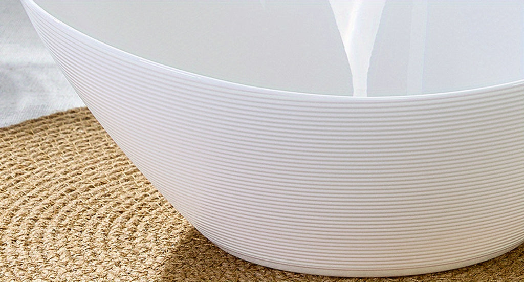 Easy-Access 2pcs Decorative Home Lighting – warm functional room lighting, 2pcs 67oz Lightweight Opal Glass Salad Serving Bowls - 10 Large White Oval Dishes, designed for American homes, daily convenience and practical gifting