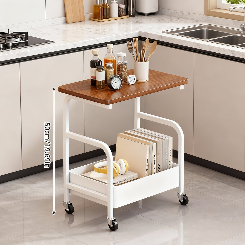 Compact Adjustable Home Storage Rack – durable multi-purpose storage, Multi-functional Rolling Kitchen Storage Trolley White Black Multi-layer Mobile Storage Rack Sturdy Metal Frame, designed for American homes, daily convenience and practical giftin
