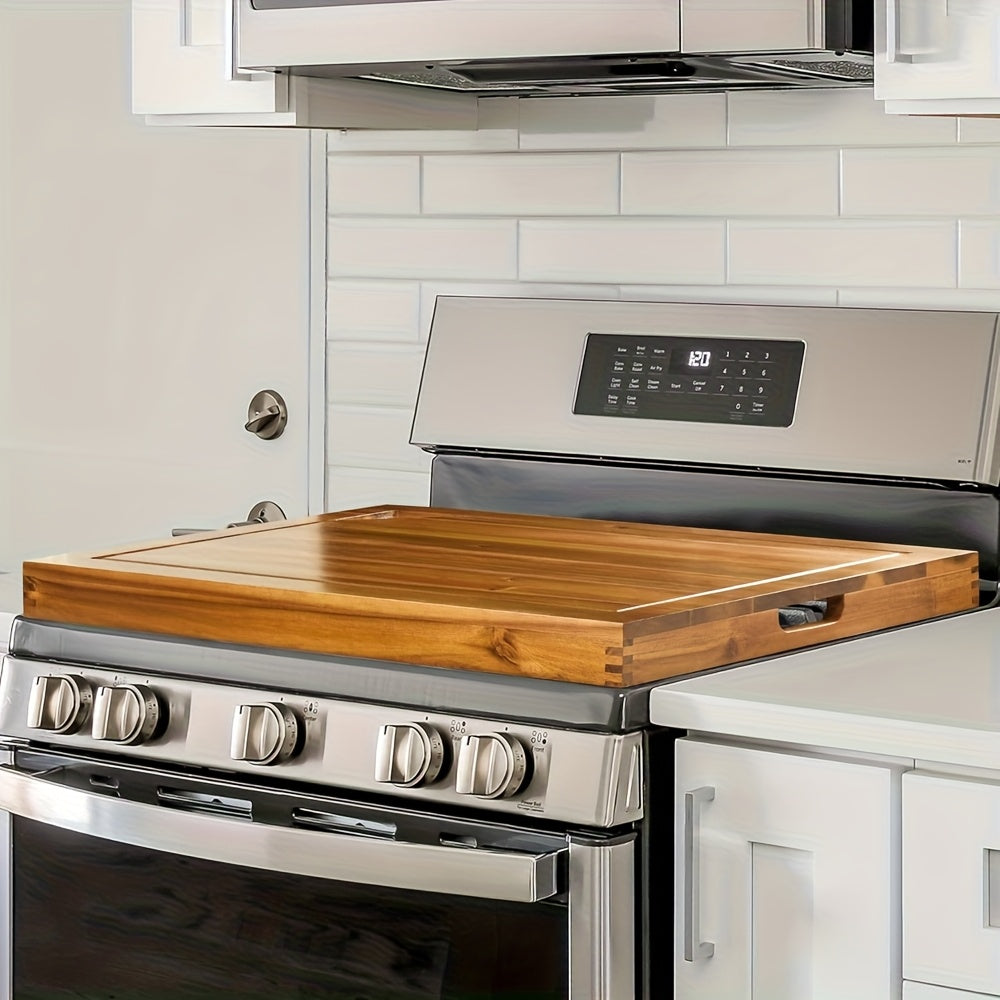 Compact Kitchen Cutting Board – durable food prep and serving, Acacia Wood Gas Stove Cover for RV- XXL Cutting Board Versatile Serving Tray with, designed for American homes, daily convenience and practical gifting