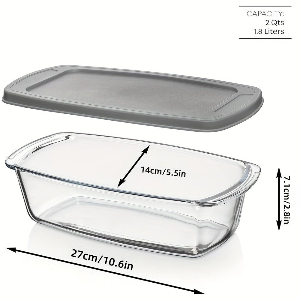 Premium 87oz Kitchen Baking Dish Set – oven-ready cooking and serving, Single Double Pack Bread Baking Pan Large Capacity Glass Baking Dish with Lid 60, designed for American homes, daily convenience and practical gifting