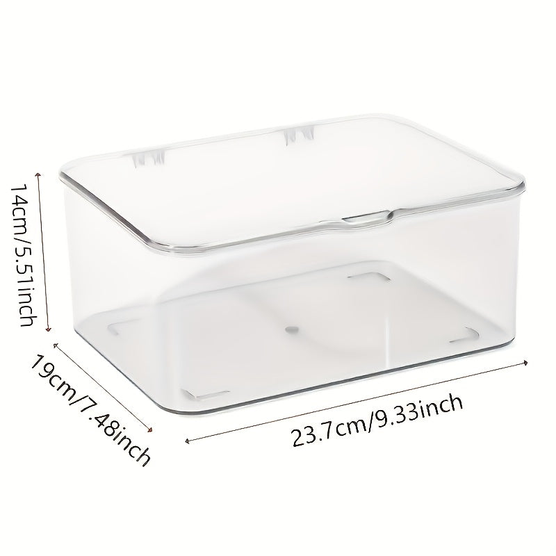 [Stackable Storage Boxes] Acrylic Stackable Storage Boxes, Bohemian Style Storage Boxes, Transparent, Suitable for Home, Office, School Supplies, Suitable for Dresser, Bathroom, Desktop, Home Organization Baskets, Boxes