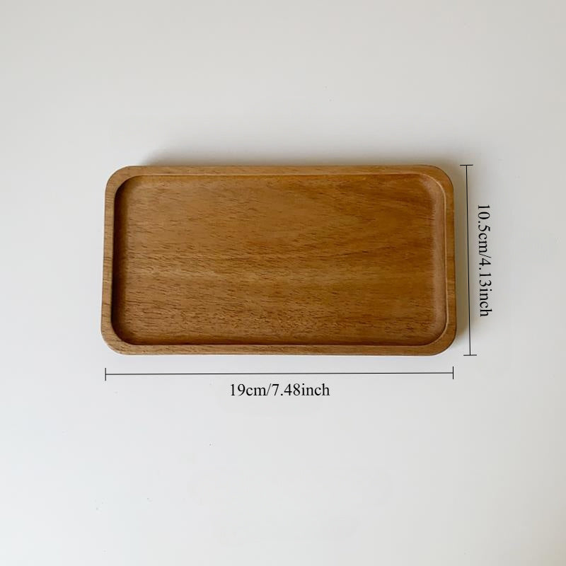 Smart 1pc Home Storage Organizer – space-saving everyday organization, 1pc Natural Wood Serving Tray Dessert Plate - Multi-Purpose Acacia Wood Snack Platter with, designed for American homes, daily convenience and practical gifting