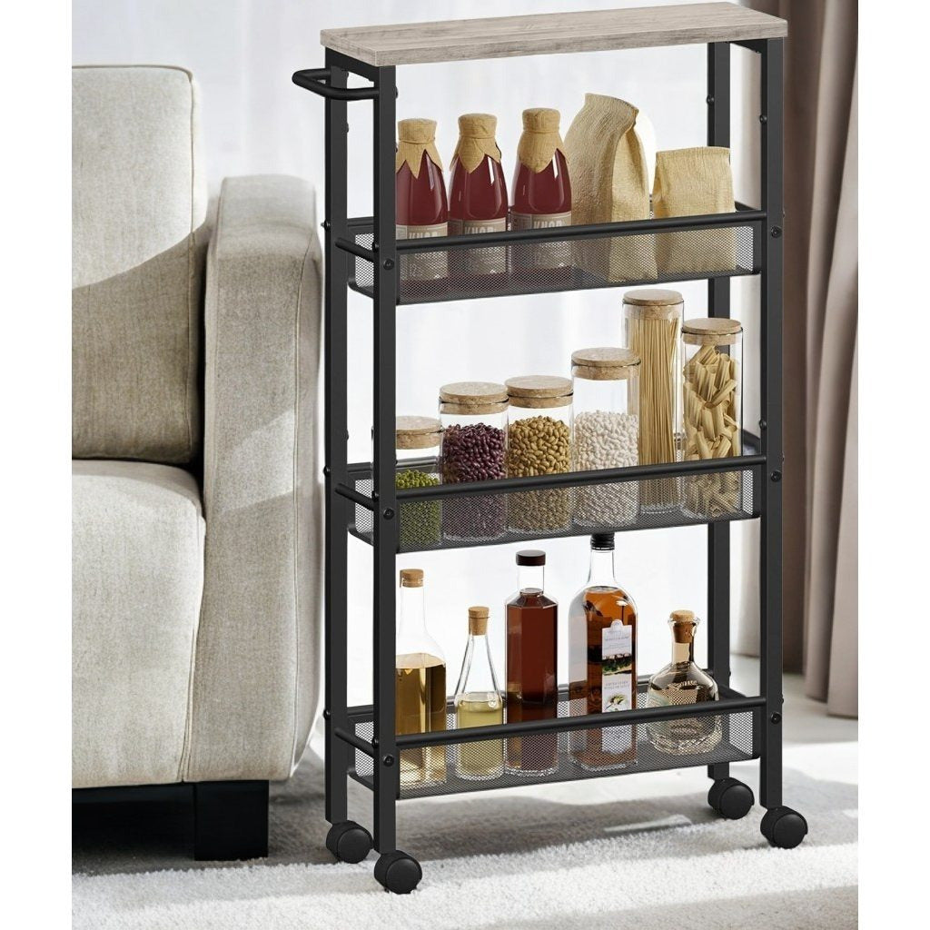 Easy-Access Reusable Drinkware Set – easy-access beverage storage, 4-Tier Metal Kitchen Shelf With 360 Swivel Wheels 29 99 H x15 99 W, designed for American homes, daily convenience and practical gifting