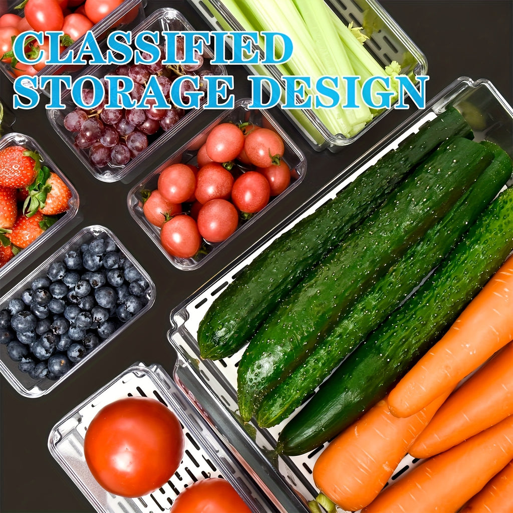 Easy-Access 7/14pcs Refrigerator Storage Organizer – easy-access fridge organization, 7 14pcs Fridge Organizer Clear Refrigerator Storage Boxes with Lids BPA Free Stackable Fruit, designed for American homes, daily convenience and practical gifting