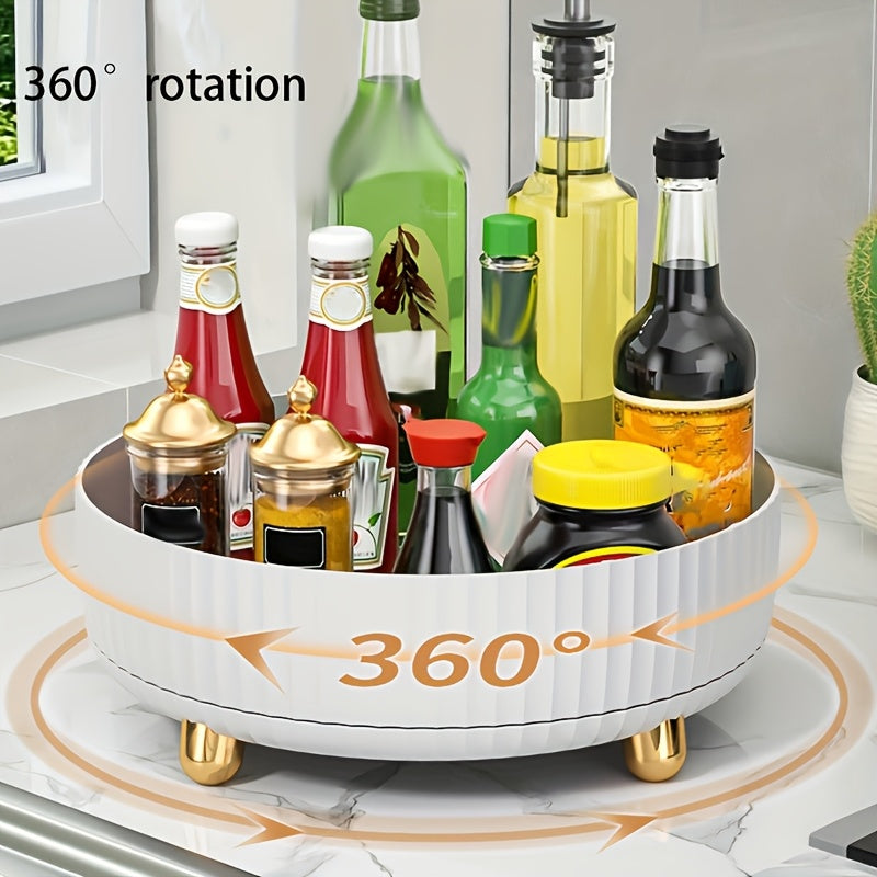 Space-Saving 1/2pcs Adjustable Home Storage Rack – durable multi-purpose storage, 1 2pcs 360 Rotating Kitchen Countertop Seasoning Storage Rack Cosmetic Desktop Storage Lotion Display, designed for American homes, daily convenience and practical gift