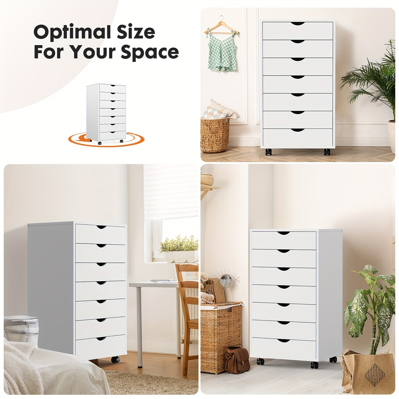 Easy-Access Reusable Drinkware Set – easy-access beverage storage, with Wheels Removable Storage Cabinet Organizing 5 7drawers Suitable for Office Bedroom Living Room, designed for American homes, daily convenience and practical gifting