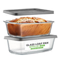 Easy-Access 4pcs Kitchen Baking Dish Set – oven-ready cooking and serving, 4pcs Glass Loaf Pan Set with Lids - Stackable 1 9 QT 62oz Glass, designed for American homes, daily convenience and practical gifting