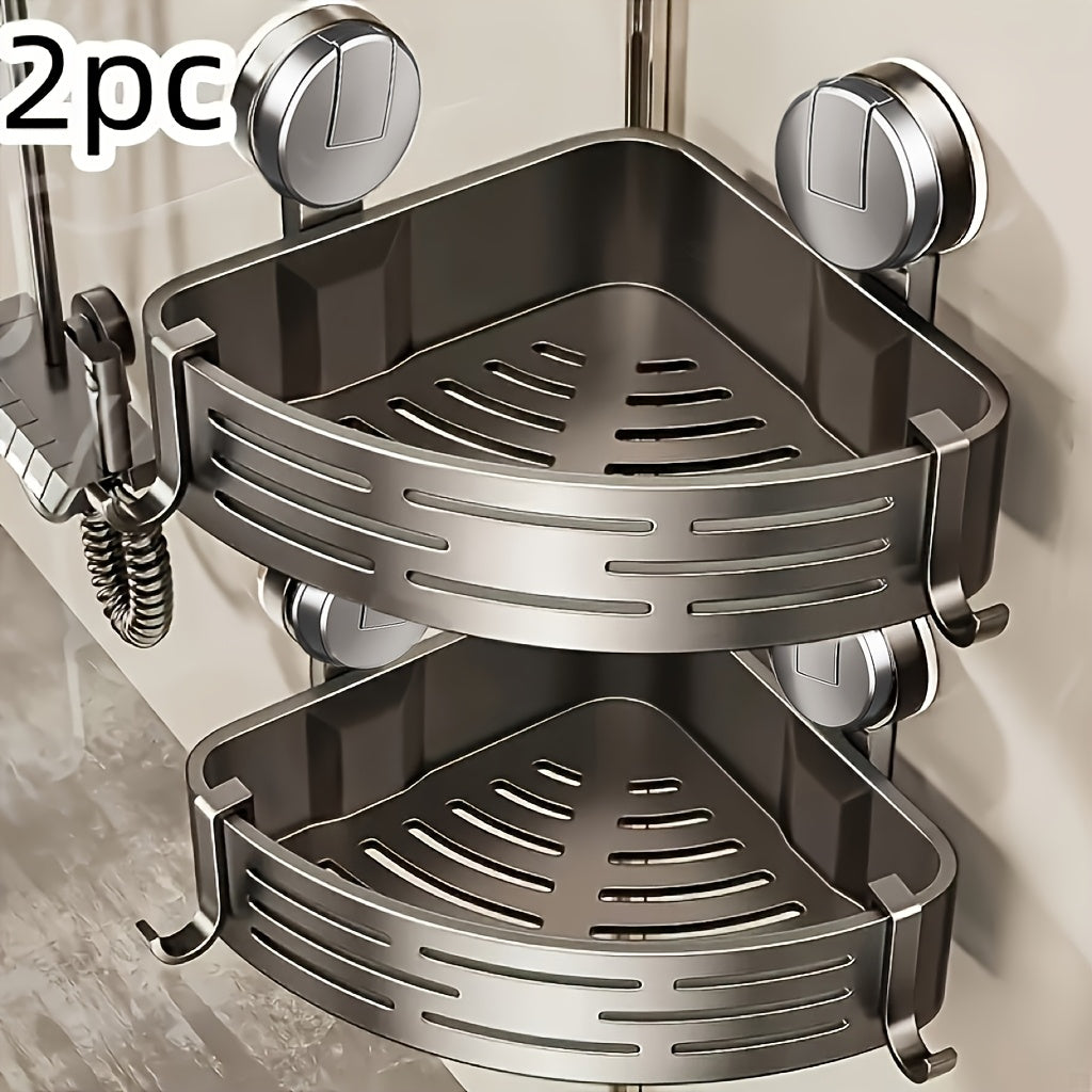 Smart Refrigerator Bottle Organizer – easy-access beverage storage, Space-Saving Suction Cup Bathroom Shelf - No Drilling Required Heavy-Duty Triangle Rack with Hooks, designed for American homes, daily convenience and practical gifting