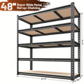 Versatile 5 Tier Adjustable Home Storage Rack – durable multi-purpose storage, 2000LBS Garage Shelving 72 H Storage Shelves Heavy Duty Shelving 5 Tier Metal Shelves, designed for American homes, daily convenience and practical gifting