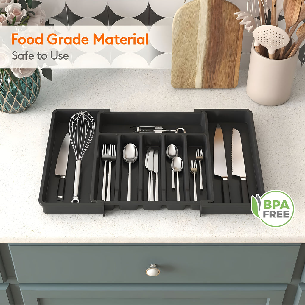 Versatile Stackable Home Storage Bins – portable space-saving storage, Silverware Organizer Utensil Knife Storage Box Adjustable Storage Box Cutlery Storage Box Kitchen Organizers, designed for American homes, daily convenience and practical gifting