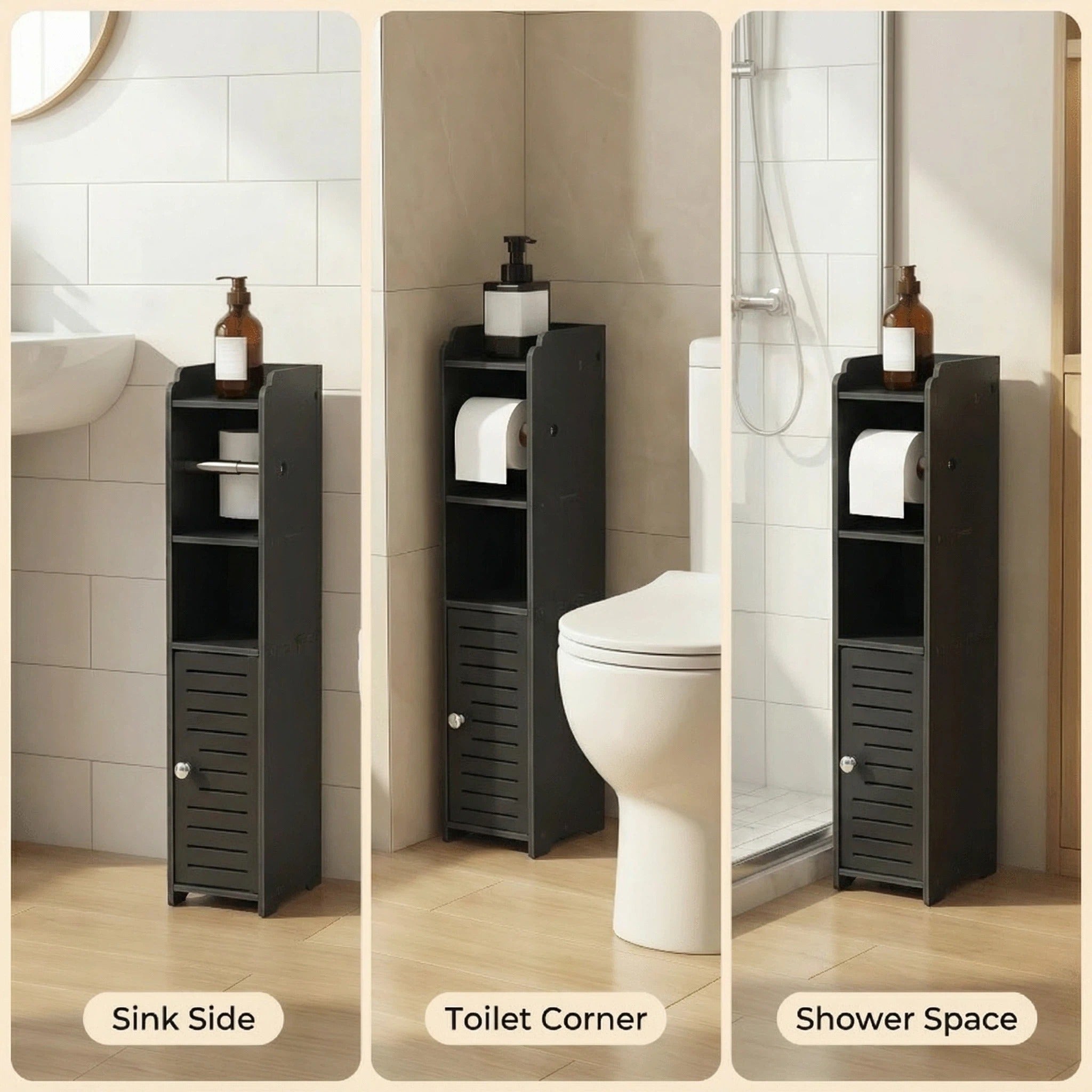 Compact Home Storage Organizer – space-saving everyday organization, Compact Storage Unit for Bathrooms Designed with a Slim Profile And Made from Durable, designed for American homes, daily convenience and practical gifting