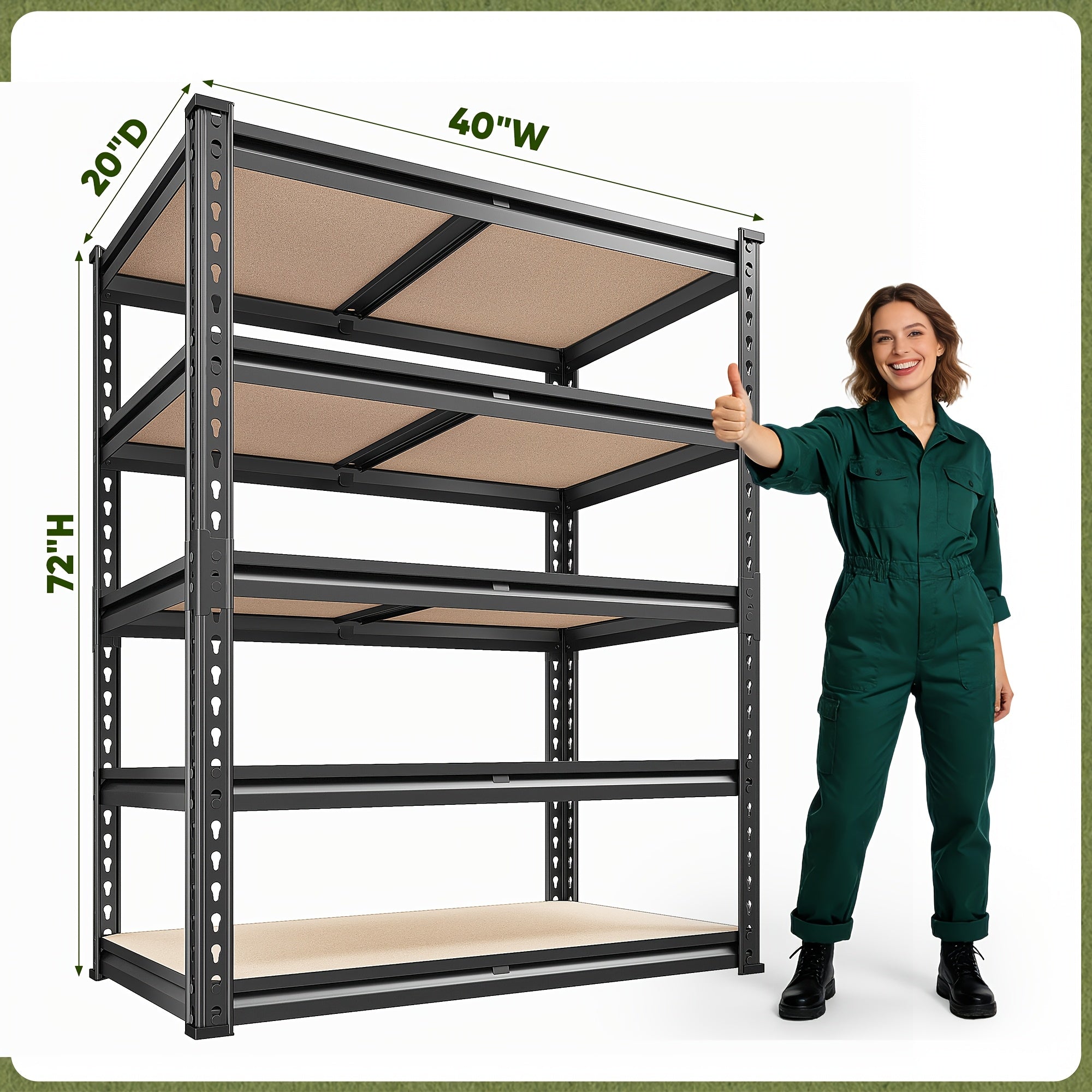 Storage Rack – Space-Saving 5 Tier Adjustable Home Storage Rack – durable multi-purpose storage,