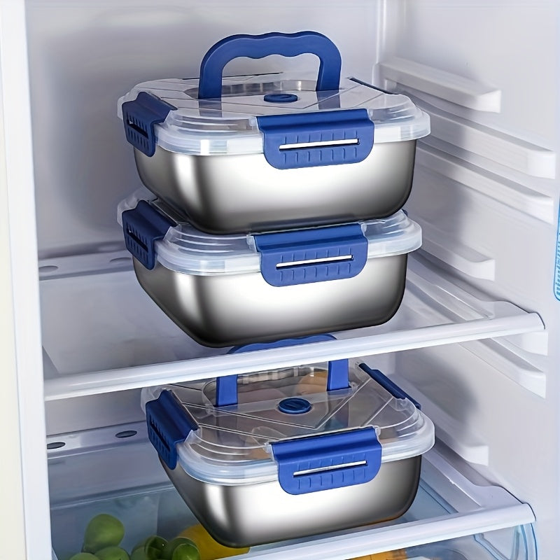 Compact 20/16/12/10/5/4pcs Refrigerator Storage Organizer – easy-access fridge organization, 20 16 12 10 5 4pcs Stainless Steel Airtight Food Storage Containers Sealed Fresh, designed for American homes, daily convenience and practical gifting