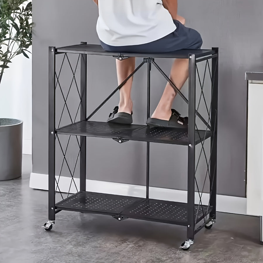 Modern Adjustable Home Storage Rack – durable multi-purpose storage, 3 4 5-Tier Outdoor Storage Rack No Assembly Required Multi-Layer Storage Rack with Wheels, designed for American homes, daily convenience and practical gifting