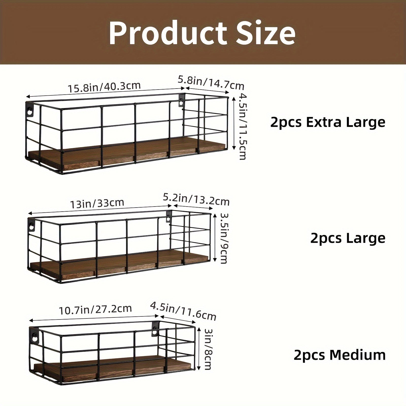 Smart 4/6 pcs Adjustable Home Storage Rack – durable multi-purpose storage, Wall-mounted Floating Shelves 4 6 pcs of Wall-mounted Storage Racks Multiple Sizes Bathroom Wall-mounted, designed for American homes, daily convenience and practical gifting