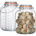 Space-Saving 2 Pack Mason Jar Set – clear reusable pantry storage, 2 Pack Large Glass Jars with Airtight Lids 1 Gallon Mason Jars with Replacement, designed for American homes, daily convenience and practical gifting
