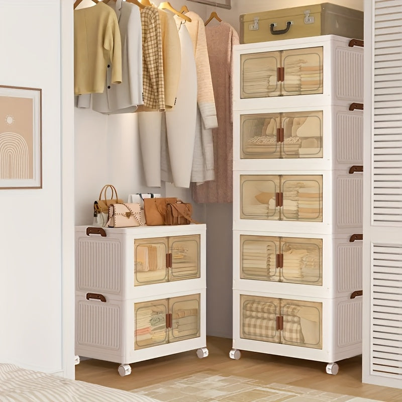 Space-Saving Stackable Home Storage Bins – portable space-saving storage, 1 2 3 4 5Layer Extra Large Storage Cabinet Multi-tier Foldable Storage Box with, designed for American homes, daily convenience and practical gifting