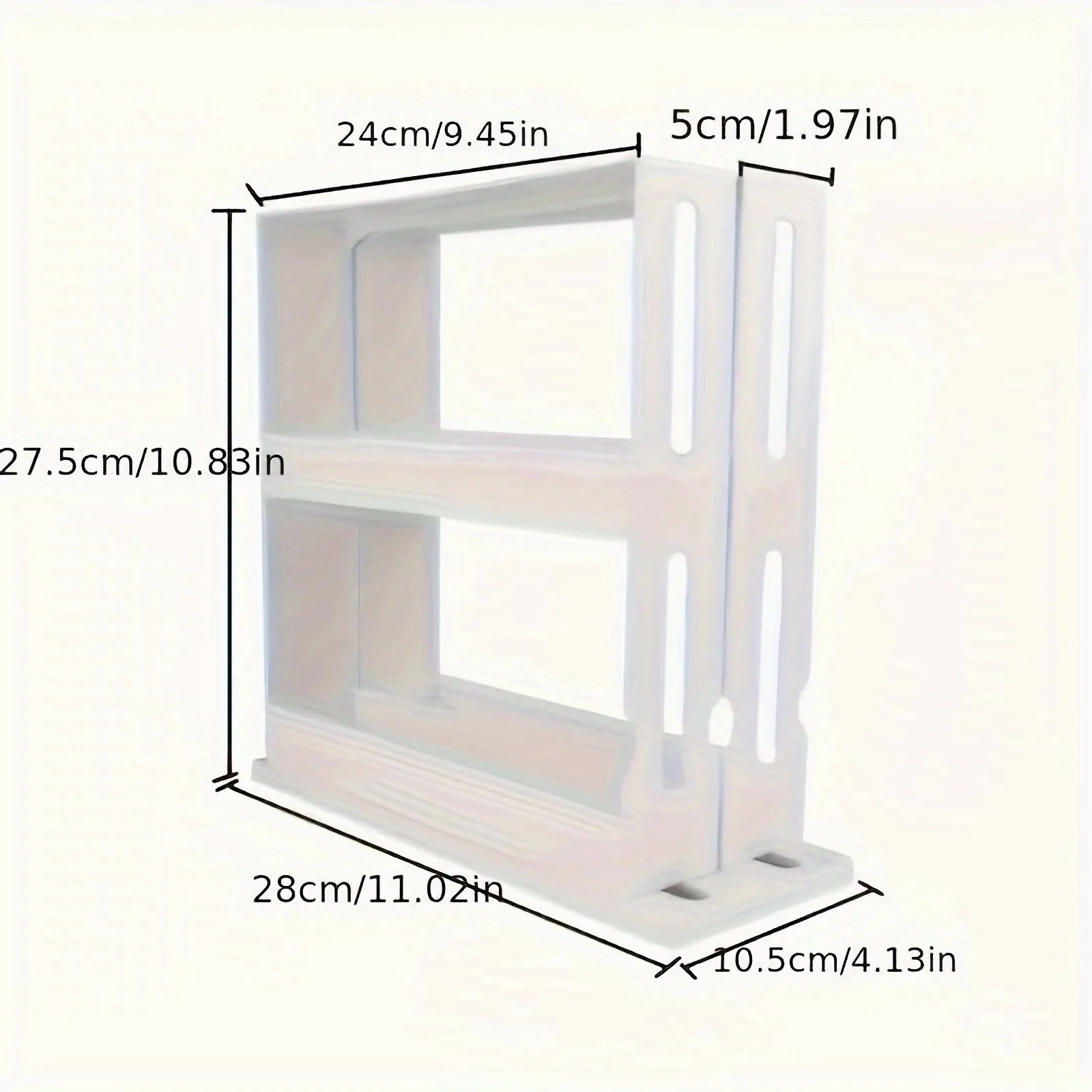 1 Double-Layer Shelf-Non-Slip Base Space-Saving Double-Layer Rotating Spice Rack -Made of Odorless Plastic, Suitable for Storing Essentials in The Kitchen And Bathroom. Spice Organizers And Storage