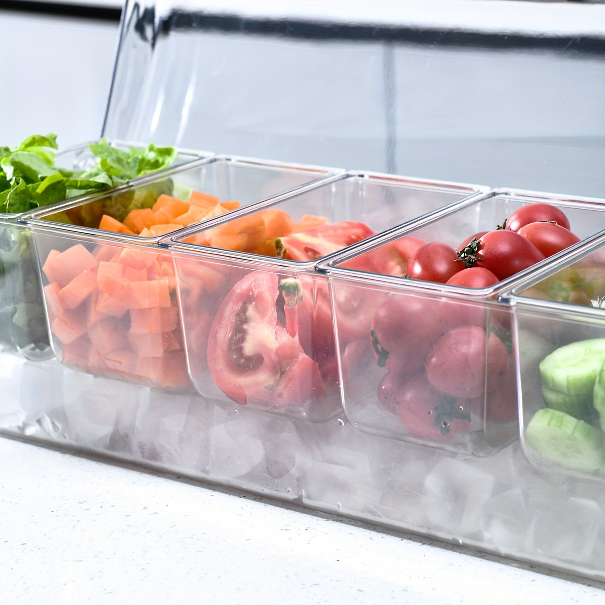 Space-Saving 1pc Glass Spice Jar Set – clear reusable pantry storage, Spice Jar Refrigerator 1pc Spice Jar Refrigerator Fruit Transparent Tray Refrigerated Seasoning Box with, designed for American homes, daily convenience and practical gifting