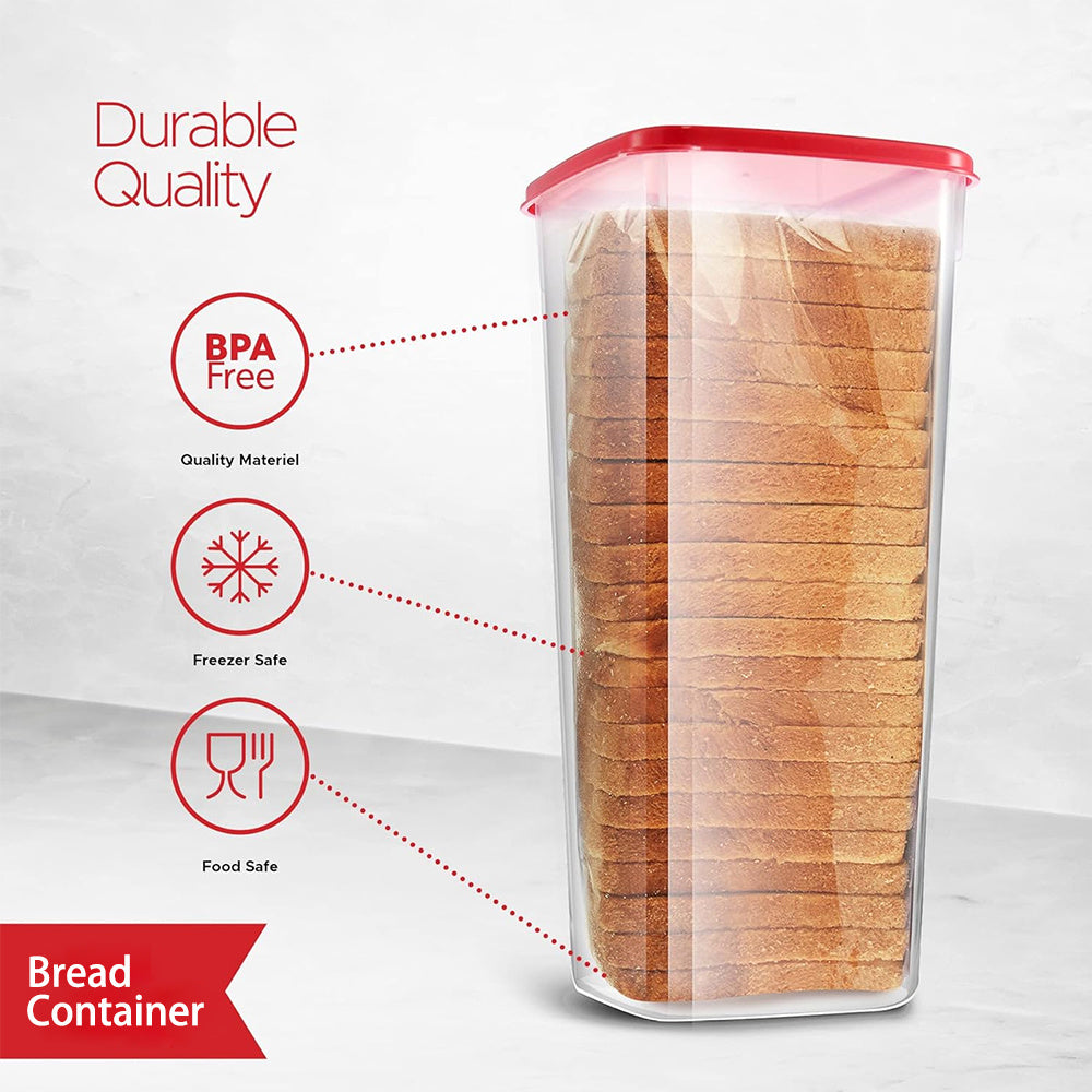 Smart Countertop Bread Storage Box – fresh-bread countertop organization, 2 1-Pack Plastic Bread Box With Flip - Frozen Rectangular Bread Storage Container With, designed for American homes, daily convenience and practical gifting