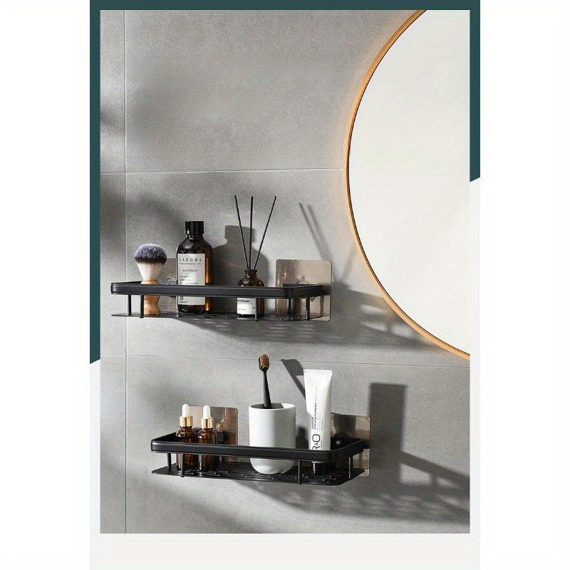 Great Value And Super Easy to Use - 2pcs Shelf Set, Portable Corner Hanging Organization Artifact, Bathroom And Toilet Storage, Very Stable, No Need to Drill Towel Bars, Punch-Free Shelf Sink Wall Storage Rack Kitchen Wall-Mounted Shelf