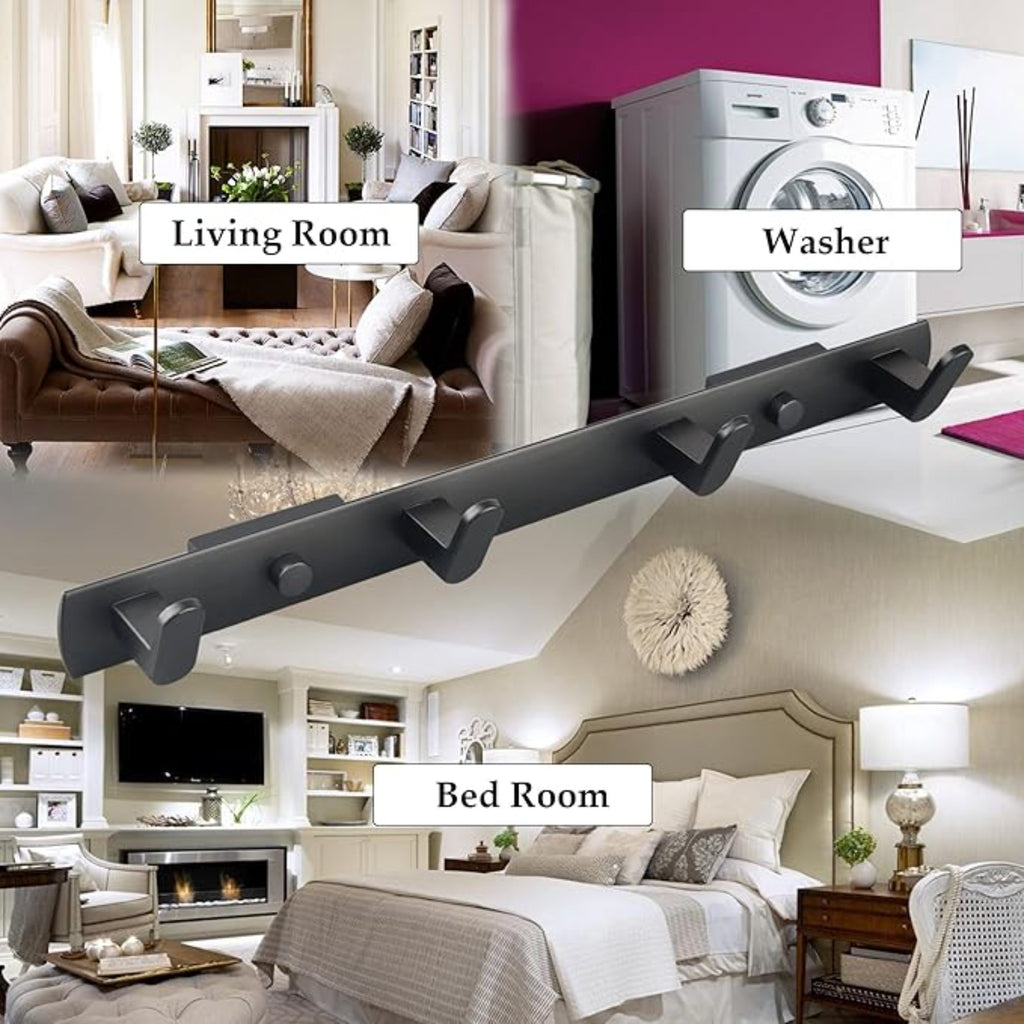 Home Storage Organizer – Magnetic Hooks, Heavy Duty Coat Magnetic Rack, Wall Mounted Coat Rack Rail Hook Rack, Strong Rubber Magnetic Hanger for Refrigerator, Metal Cabinet, Hanging Coat, To