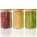 Space-Saving 3 Pack Airtight Storage Jar Set – clear reusable pantry storage, 3 Pack 45 Oz Glass Jars With Bamboo Lids Airtight Pantry Storage Containers For, designed for American homes, daily convenience and practical gifting