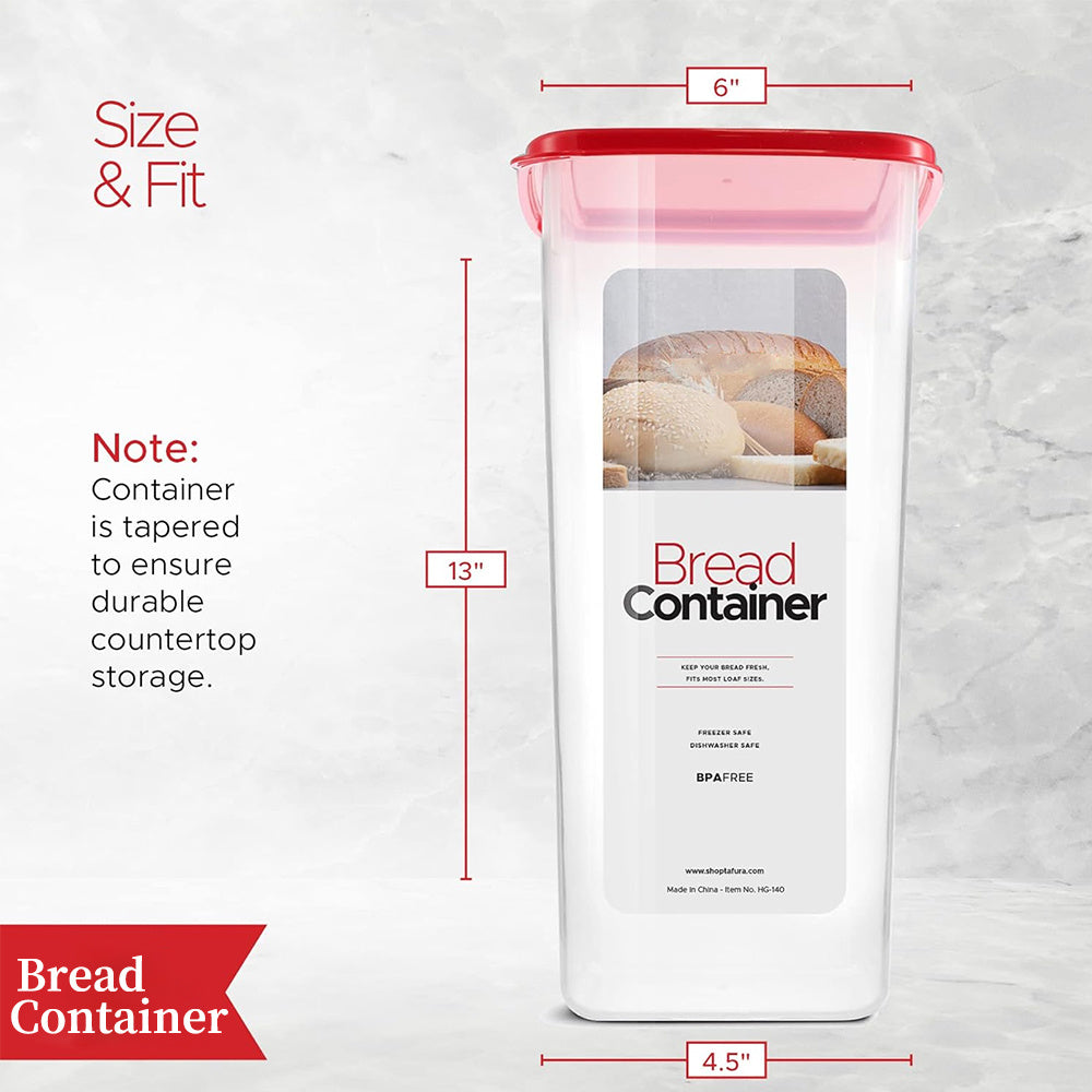 Smart Countertop Bread Storage Box – fresh-bread countertop organization, 2 1-Pack Plastic Bread Box With Flip - Frozen Rectangular Bread Storage Container With, designed for American homes, daily convenience and practical gifting