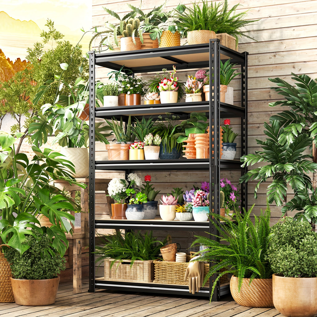 Space-Saving Adjustable Home Storage Rack – durable multi-purpose storage, Heavy-Duty Home Storage Shelf 60 H Five-Tier Storage Rack 2000LBS Capacity Adjustable Storage Shelf, designed for American homes, daily convenience and practical gifting