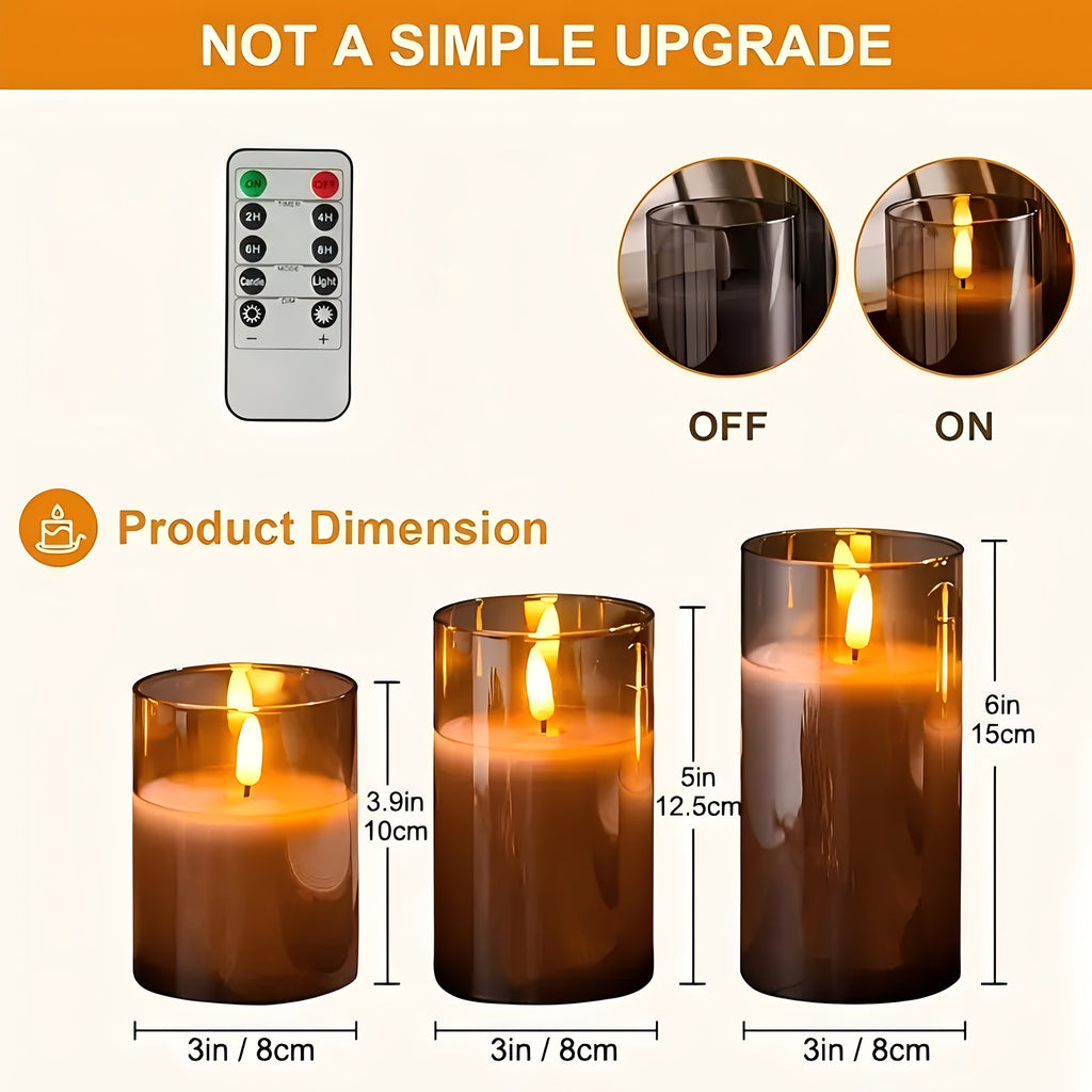 Heavy-Duty Decorative Home Lighting – warm functional room lighting, 8-mode Remote Control High-grade Grey Candle Battery Powered batteries Not Included Bedroom Decoration And, designed for American homes, daily convenience and practical gifting