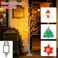 Ambient Home Decor – 5-foot LED Birch Tree Light, Artificial Tree, Equipped with 78 Warm White LED Lights, Dimmable, Timer, USB Power Supply, Indoor And Outdoor Home Decoration, Outdoor Floo