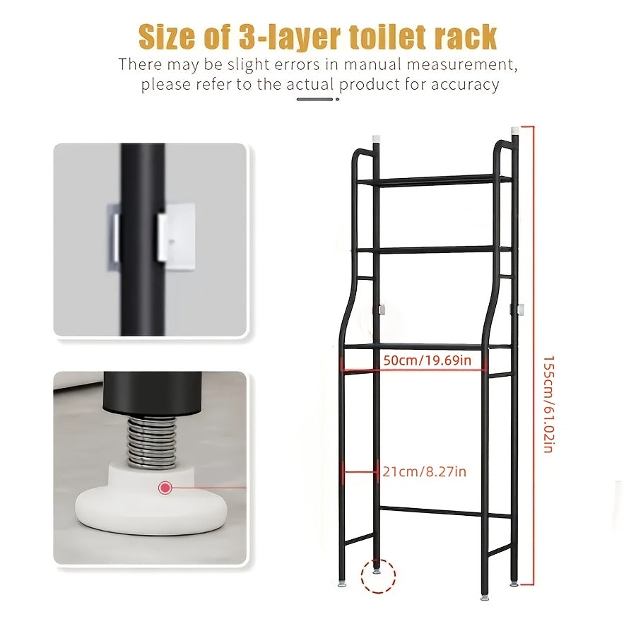 Versatile Adjustable Home Storage Rack – durable multi-purpose storage, Over-The-Toilet Storage Rack - 3-Tier Storage for Toilet Paper Towels And Bathroom Essentials -, designed for American homes, daily convenience and practical gifting