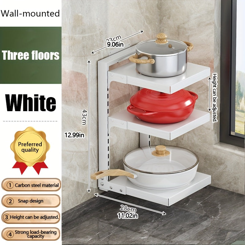 Storage Rack – 2/7-Tier Adjustable Kitchen Storage Rack, Multi-Layer Sink Organizer for Pots, Pan