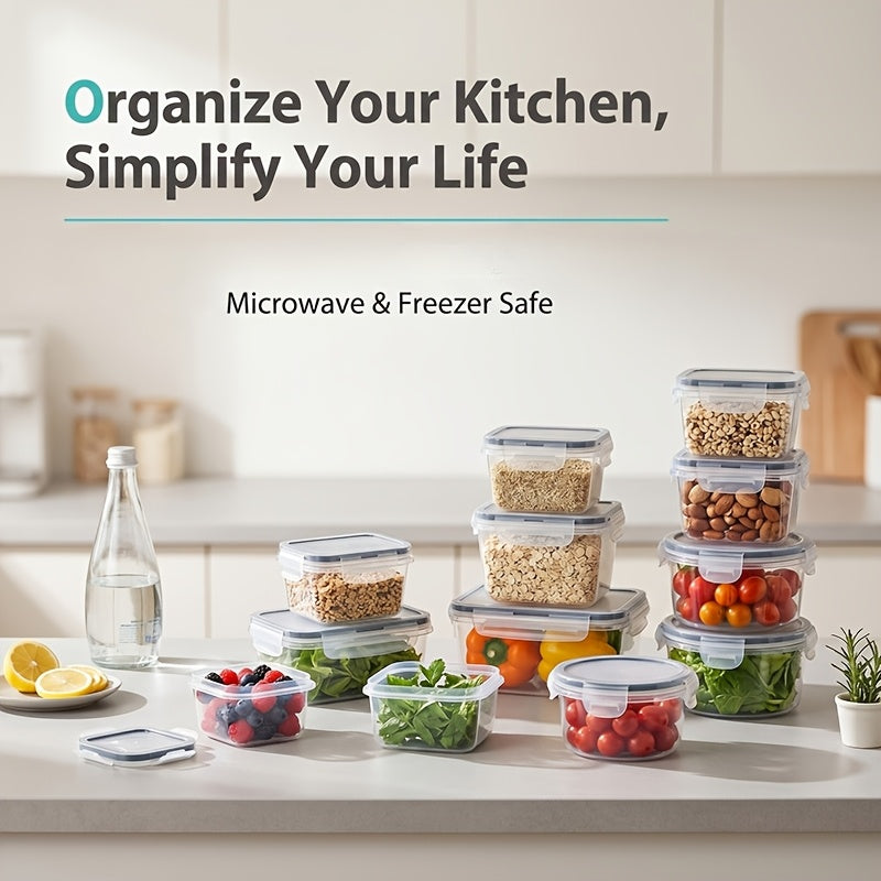Modern 48/24Pcs Airtight Food Storage Containers – leak-resistant reusable meal prep, Food Storage Container Set 48 24Pcs Food Storage Container Set Fresh-Keeping Boxes Easy-To-Secure Lids, designed for American homes, daily convenience and practical