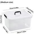 Easy-Access 6pcs Stackable Home Storage Bins – portable space-saving storage, 6pcs Stackable Transparent Plastic Large Capacity Storage Box Covered Storage Box - Suitable for, designed for American homes, daily convenience and practical gifting