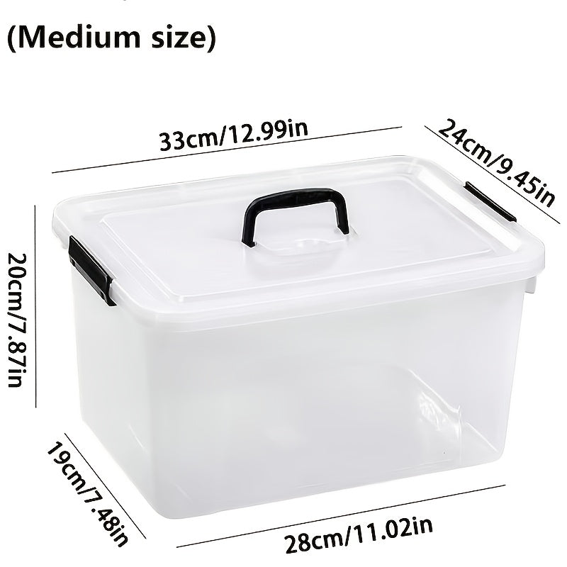 Easy-Access 6pcs Stackable Home Storage Bins – portable space-saving storage, 6pcs Stackable Transparent Plastic Large Capacity Storage Box Covered Storage Box - Suitable for, designed for American homes, daily convenience and practical gifting