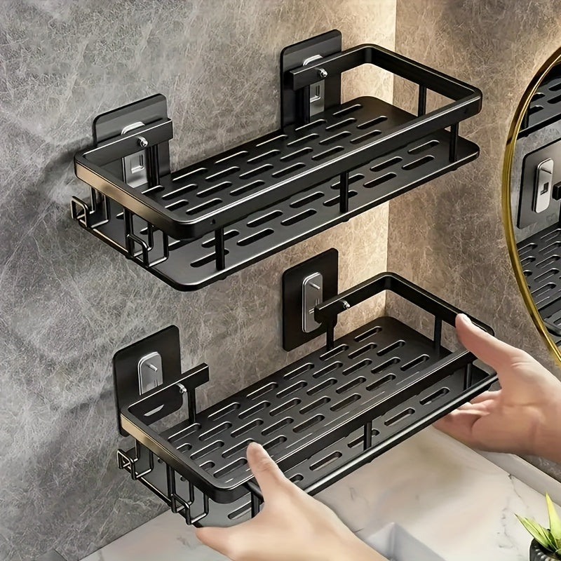 Space-Saving 2pcs Adjustable Home Storage Rack – durable multi-purpose storage, 2pcs Shower Rack Bathroom Storage Rack Wall-Mounted Storage Rack Bathroom Shampoo Lotion And Cosmetics, designed for American homes, daily convenience and practical gifti
