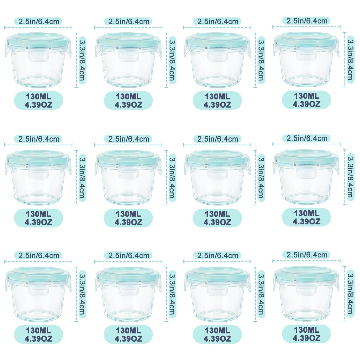 Versatile 24pcs Glass Meal Prep Container Set – leak-resistant reusable meal prep, 24pcs Glass Food Storage Containers with Lids Meal Prep Pantry Kitchen Storage Containers for, designed for American homes, daily convenience and practical gifting