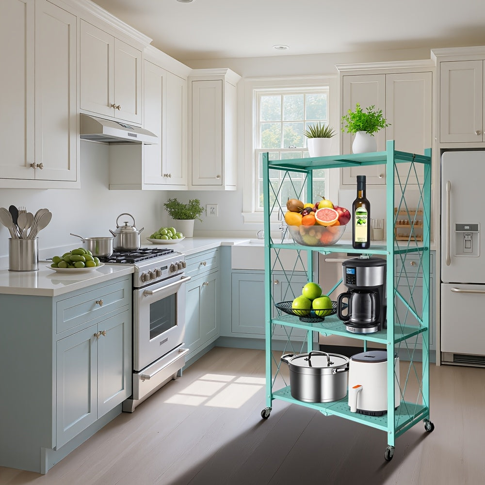 Heavy-Duty Adjustable Home Storage Rack – durable multi-purpose storage, 3 4 5- Tier Movable Vertical Multi-Functional Storage Racks Portable Metal Folding Storage Racks, designed for American homes, daily convenience and practical gifting