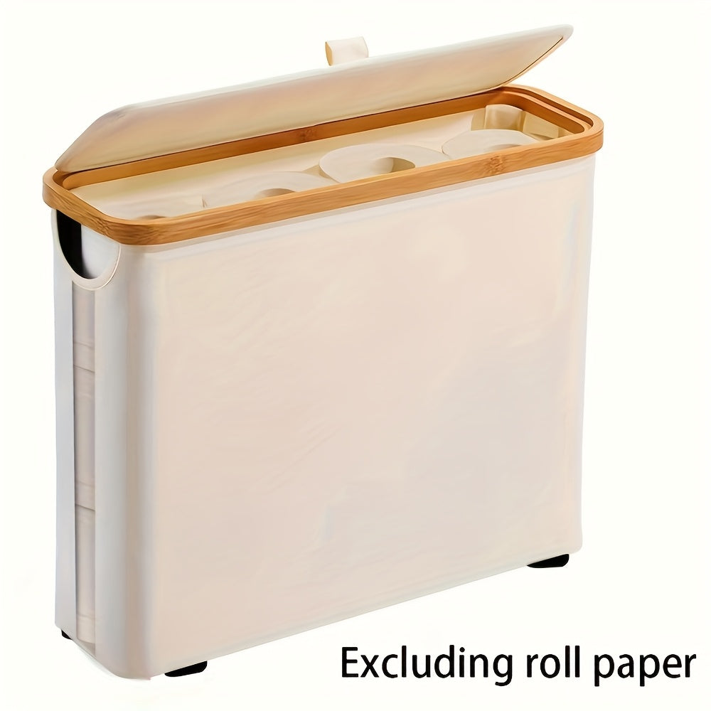 Toilet Paper Holder – Toilet Paper Basket Bamboo Toilet Paper Storage - Ultimate Bathroom Storage with